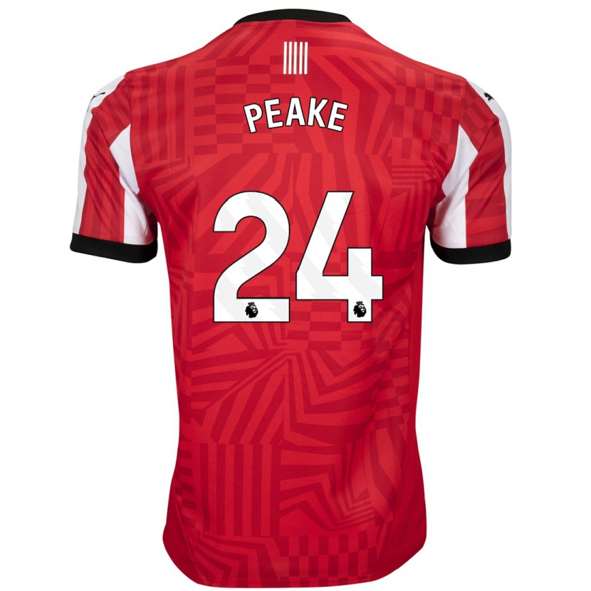 Danxen Heren Paige Peake #24 Rood Wit Thuisshirt Thuistenue 2024/25 T-Shirt