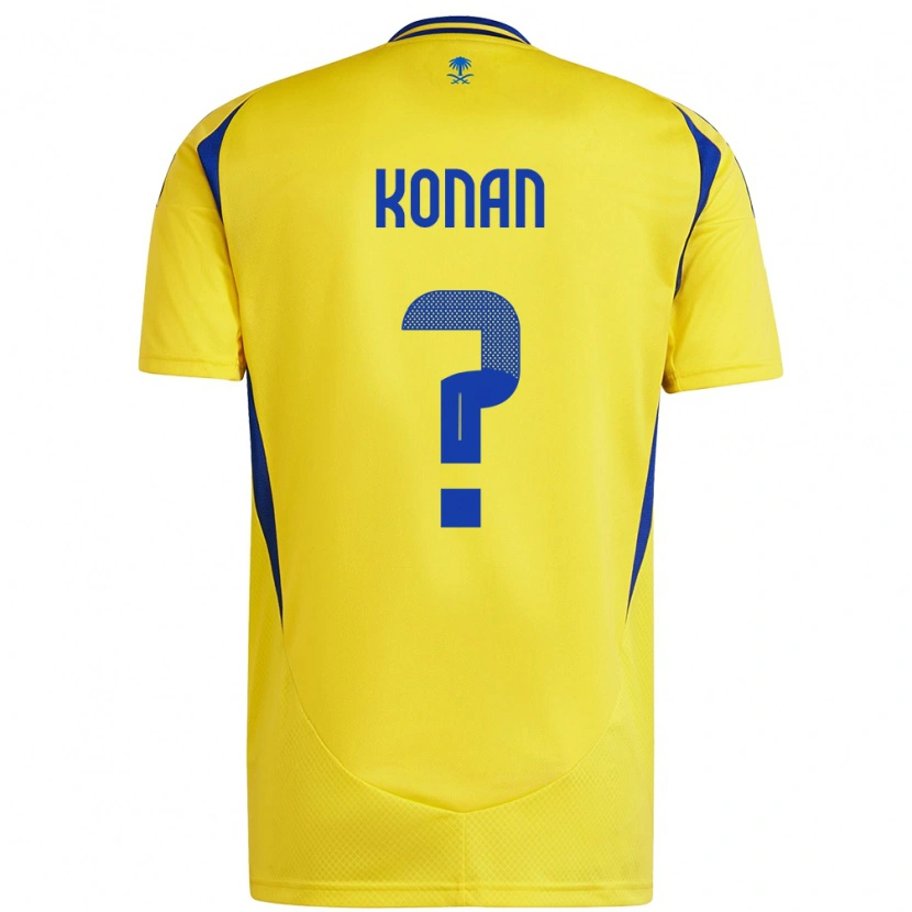 Danxen Heren Ghislain Konan #0 Geel Blauw Thuisshirt Thuistenue 2024/25 T-Shirt