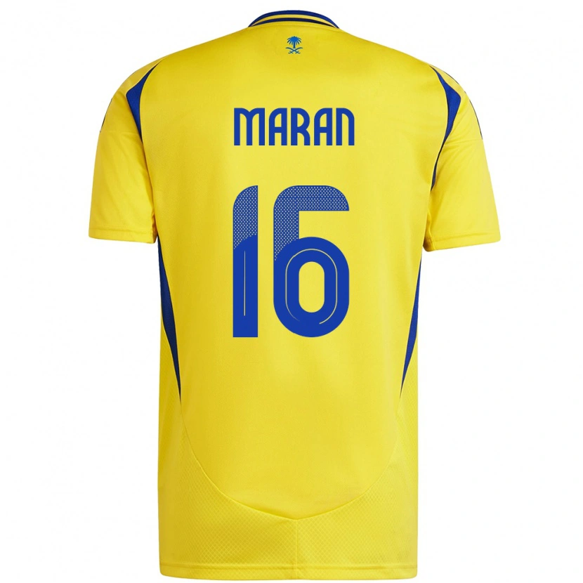 Danxen Heren Mohammed Maran #16 Geel Blauw Thuisshirt Thuistenue 2024/25 T-Shirt