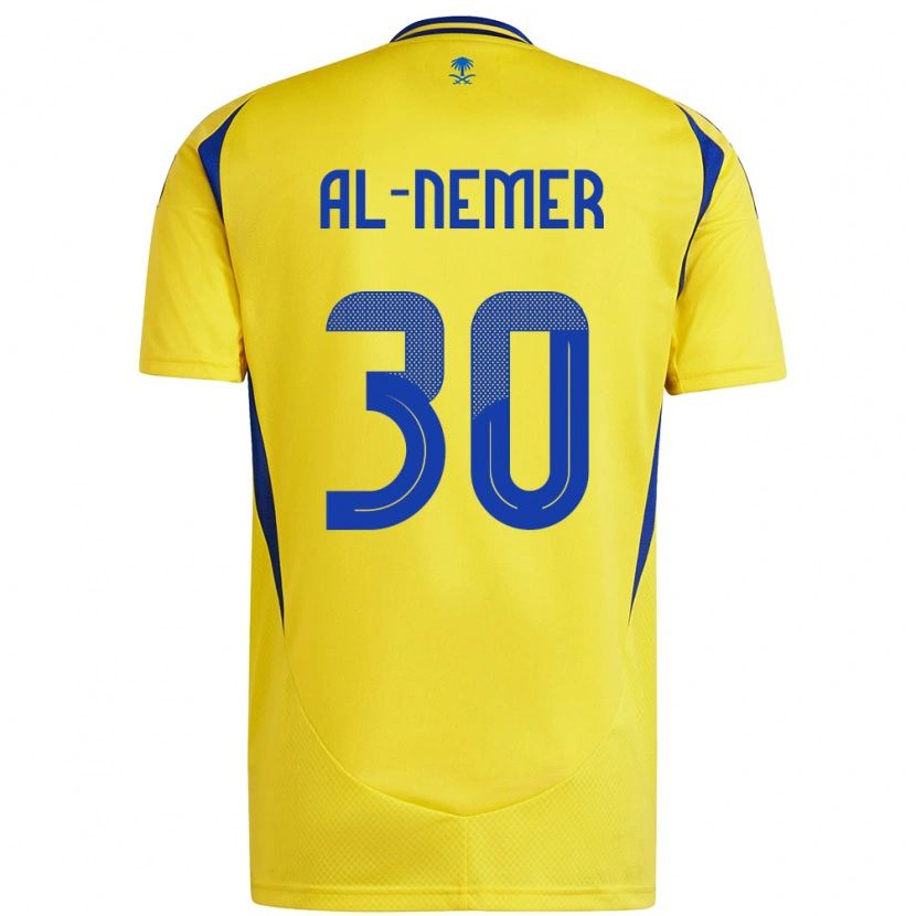 Danxen Heren Meshari Al-Nemer #30 Geel Blauw Thuisshirt Thuistenue 2024/25 T-Shirt