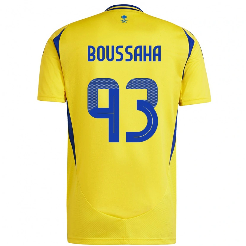 Danxen Heren Lina Boussaha #93 Geel Blauw Thuisshirt Thuistenue 2024/25 T-Shirt