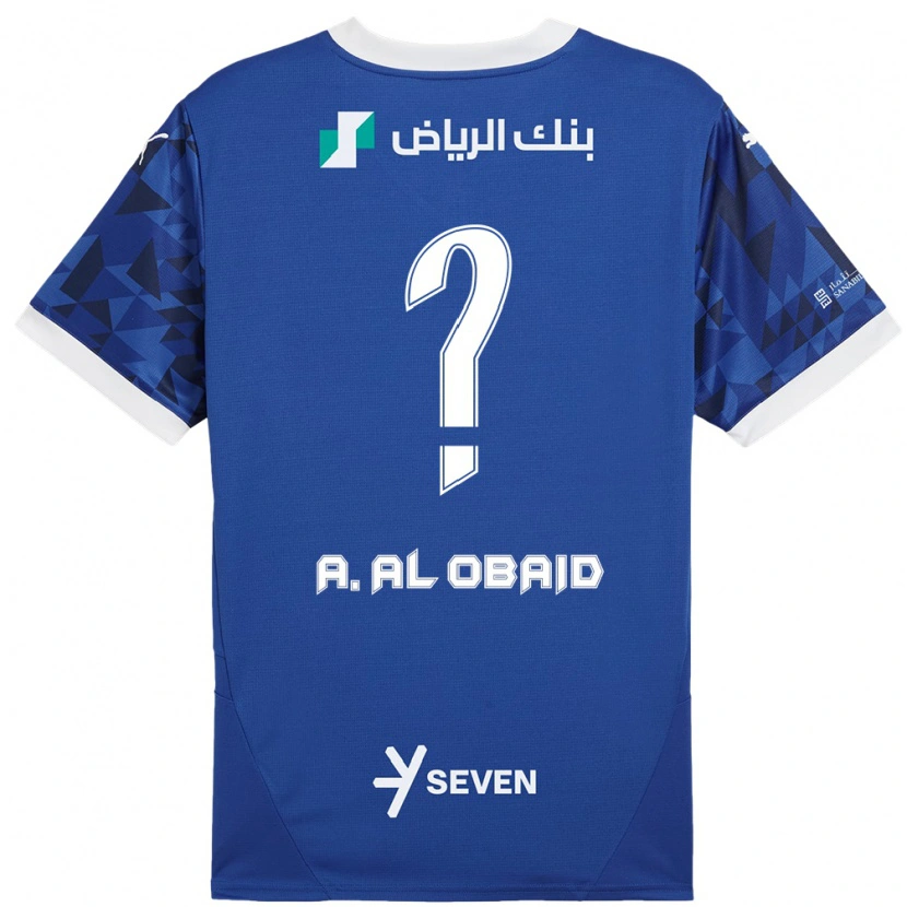 Danxen Heren Abdulrahman Al-Obaid #0 Donkerblauw Wit Thuisshirt Thuistenue 2024/25 T-Shirt