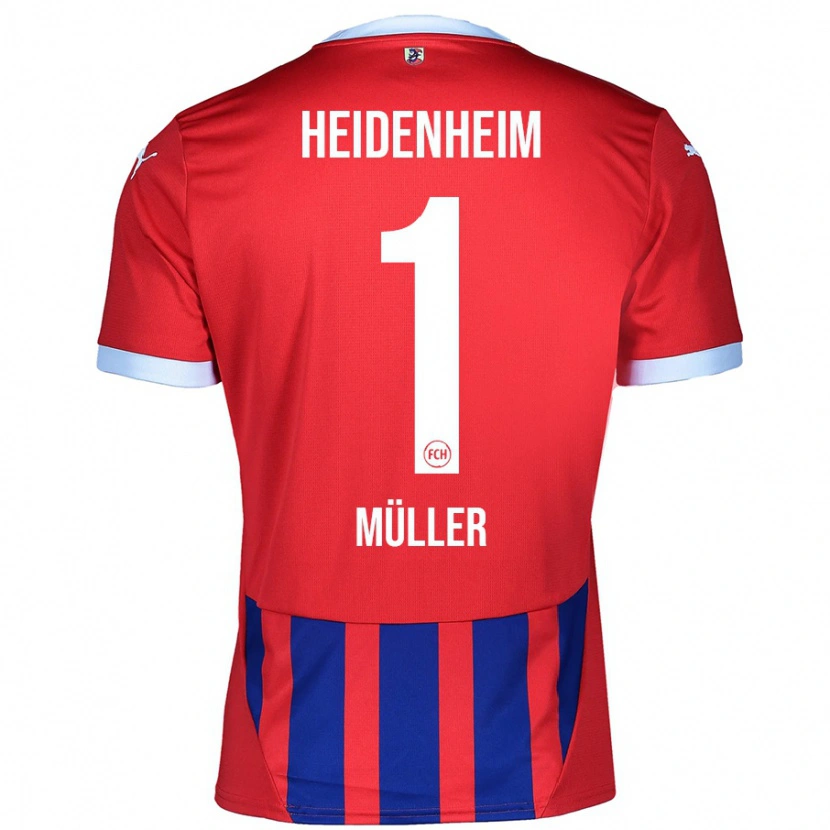 Danxen Heren Kevin Müller #1 Rood Blauw Thuisshirt Thuistenue 2024/25 T-Shirt