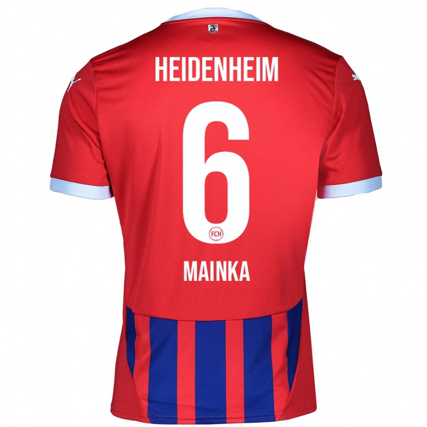 Danxen Heren Patrick Mainka #6 Rood Blauw Thuisshirt Thuistenue 2024/25 T-Shirt