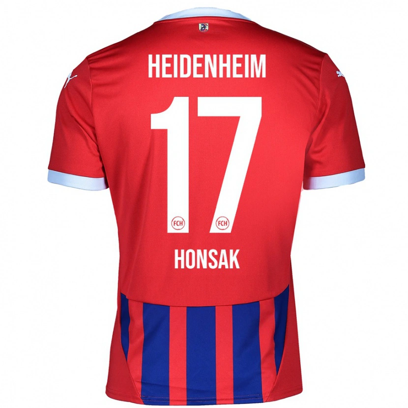 Danxen Heren Mathias Honsak #17 Rood Blauw Thuisshirt Thuistenue 2024/25 T-Shirt