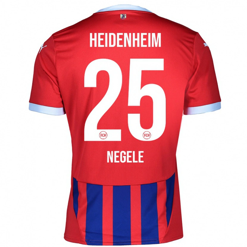 Danxen Heren Christopher Negele #25 Rood Blauw Thuisshirt Thuistenue 2024/25 T-Shirt