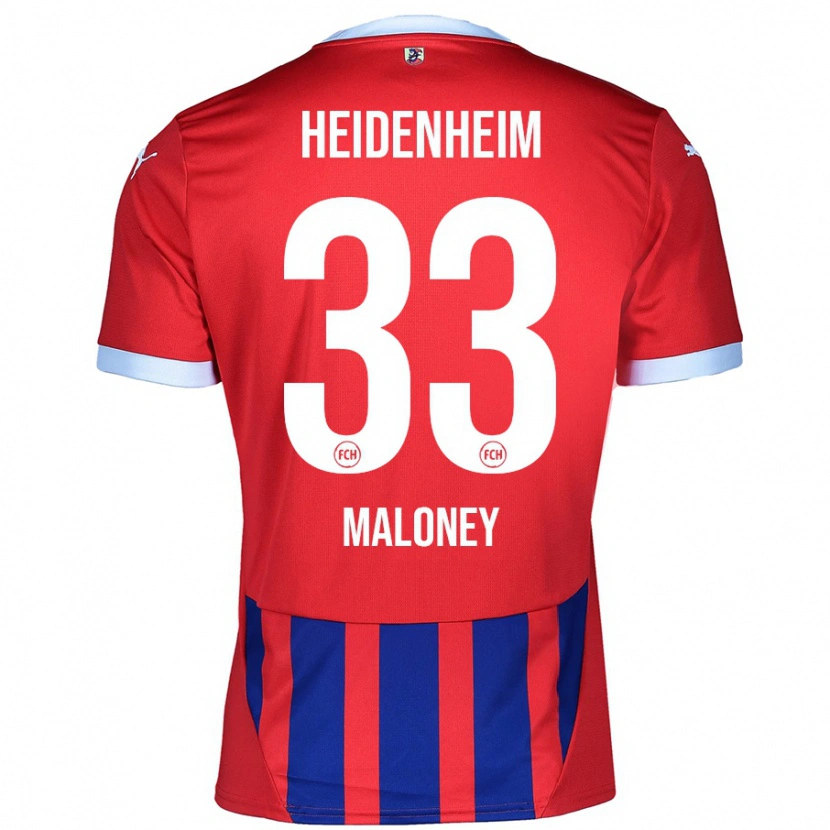 Danxen Heren Lennard Maloney #33 Rood Blauw Thuisshirt Thuistenue 2024/25 T-Shirt