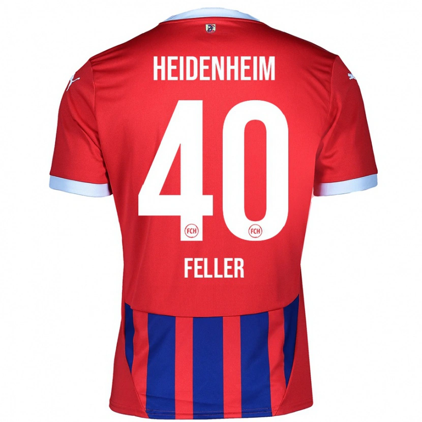 Danxen Heren Frank Feller #40 Rood Blauw Thuisshirt Thuistenue 2024/25 T-Shirt