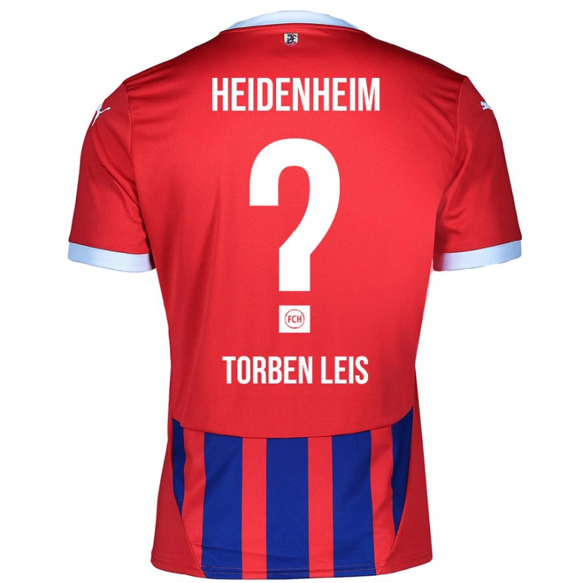 Danxen Heren Torben Leis #0 Rood Blauw Thuisshirt Thuistenue 2024/25 T-Shirt