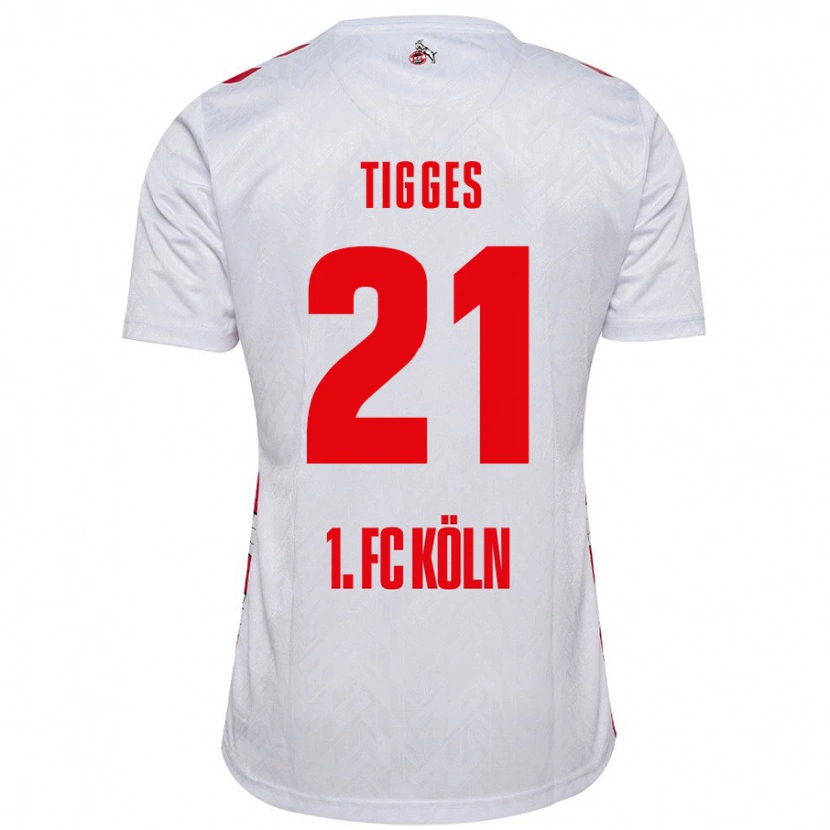 Danxen Heren Steffen Tigges #21 Wit Rood Thuisshirt Thuistenue 2024/25 T-Shirt