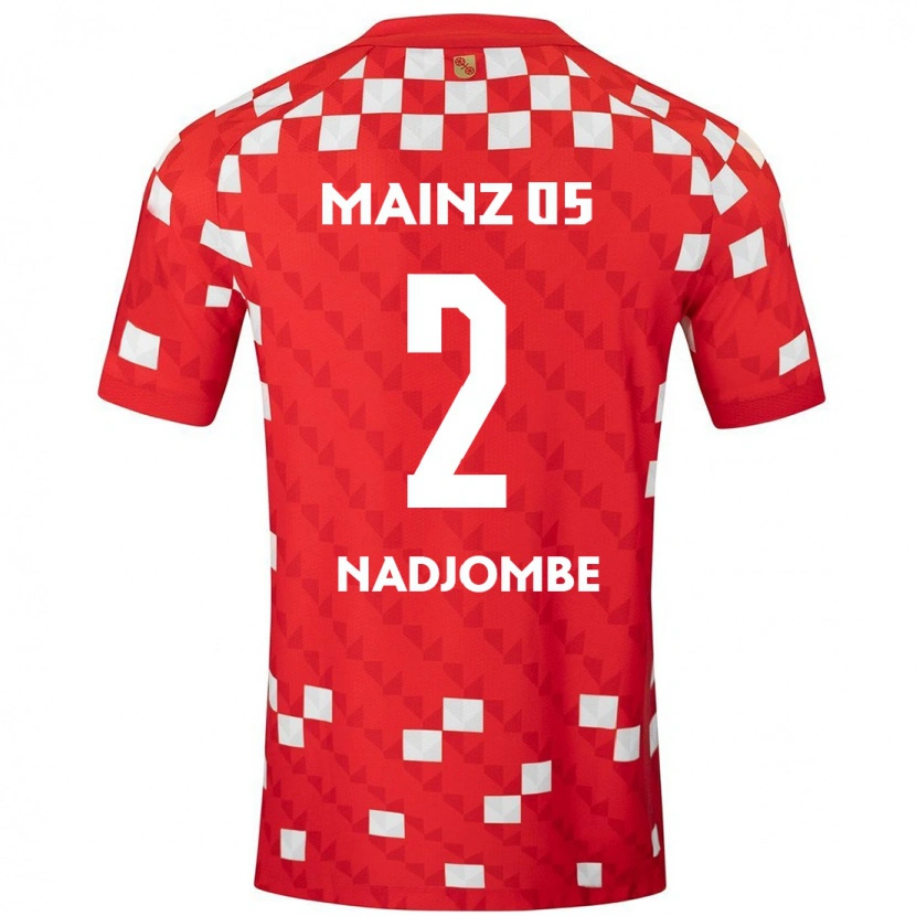 Danxen Heren Jean-Marie Nadjombe #2 Wit Rood Thuisshirt Thuistenue 2024/25 T-Shirt