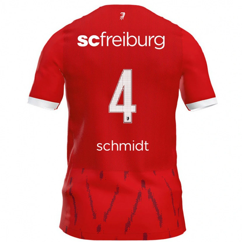 Danxen Heren Kenneth Schmidt #4 Rood Thuisshirt Thuistenue 2024/25 T-Shirt