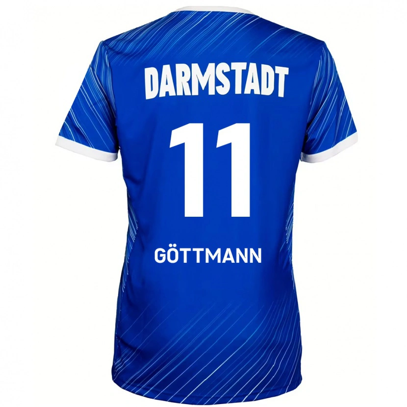 Danxen Heren Levin Göttmann #11 Blauw Wit Thuisshirt Thuistenue 2024/25 T-Shirt