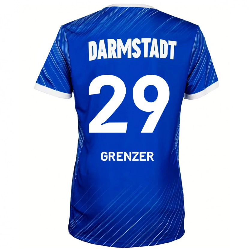 Danxen Heren Mika Grenzer #29 Blauw Wit Thuisshirt Thuistenue 2024/25 T-Shirt