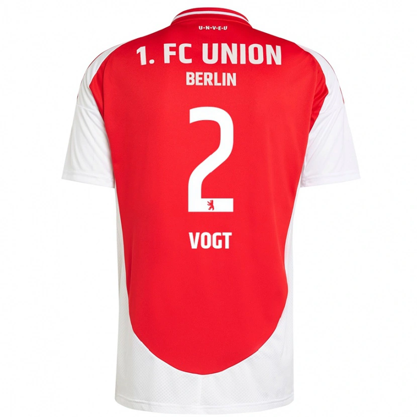 Danxen Heren Kevin Vogt #2 Rood Wit Thuisshirt Thuistenue 2024/25 T-Shirt