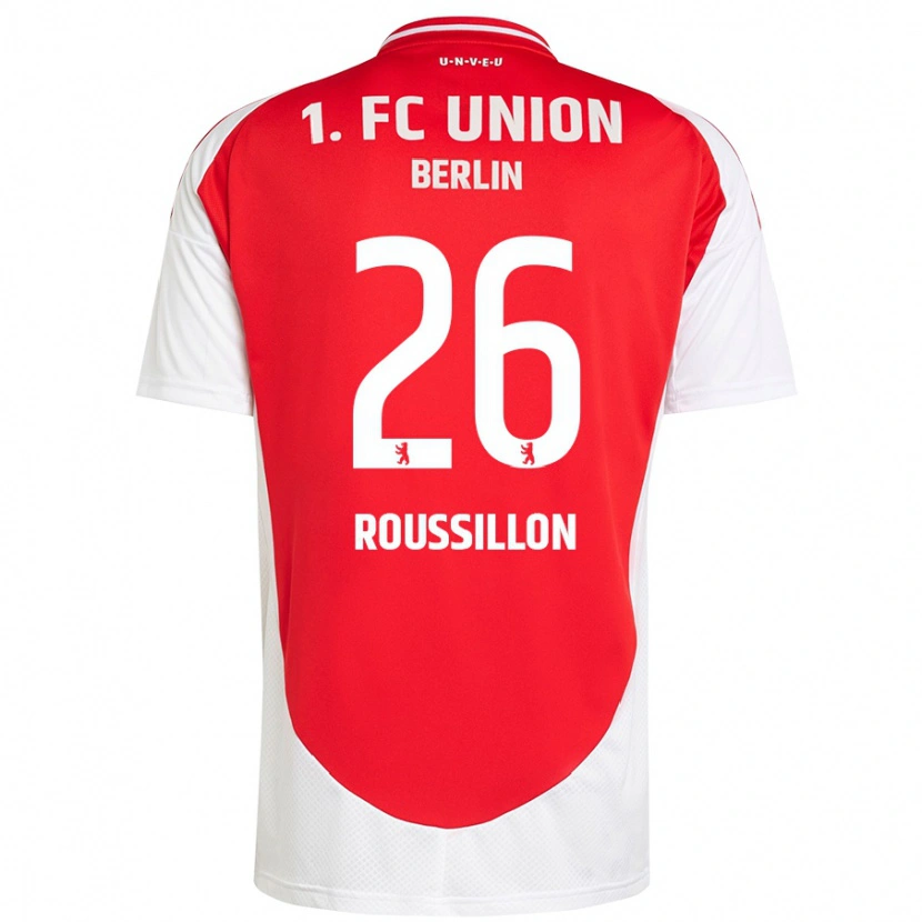 Danxen Heren Jérôme Roussillon #26 Rood Wit Thuisshirt Thuistenue 2024/25 T-Shirt