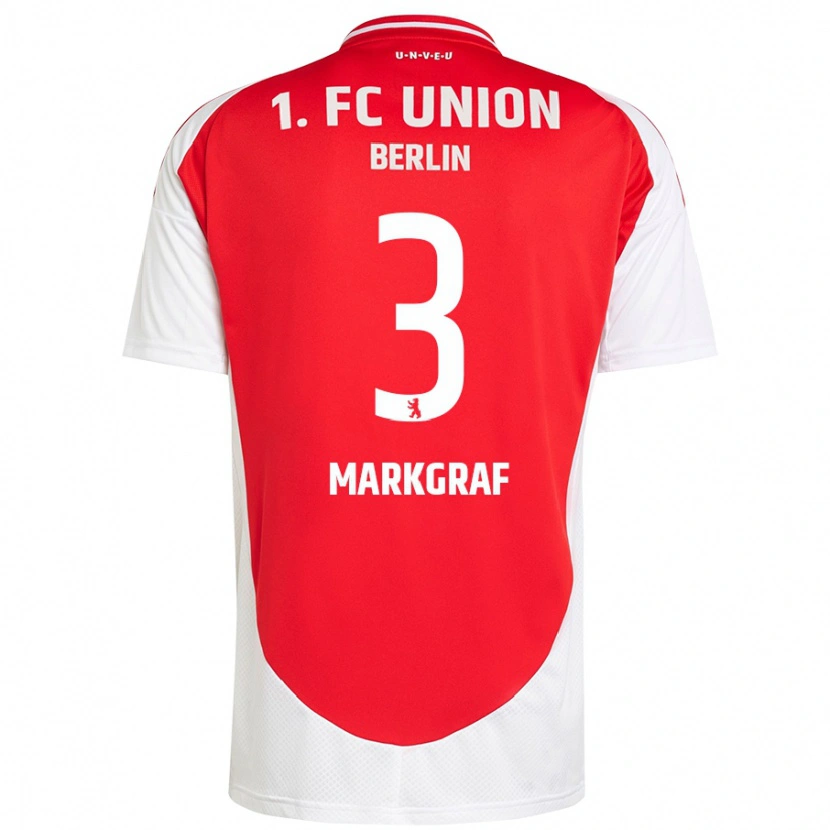 Danxen Heren Andrik Markgraf #3 Rood Wit Thuisshirt Thuistenue 2024/25 T-Shirt