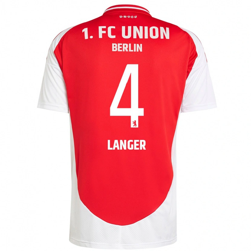 Danxen Heren Richard Langer #4 Rood Wit Thuisshirt Thuistenue 2024/25 T-Shirt