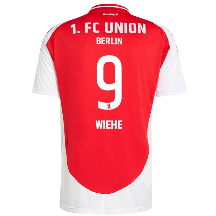 Danxen Heren Jakob Wiehe #9 Rood Wit Thuisshirt Thuistenue 2024/25 T-Shirt