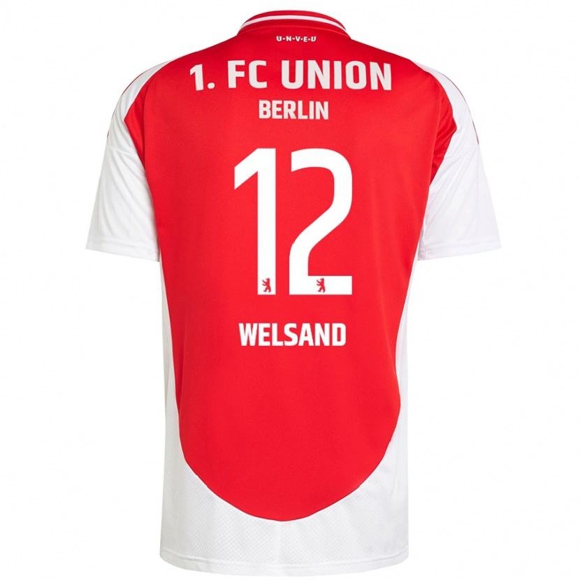 Danxen Heren Oskar Welsand #12 Rood Wit Thuisshirt Thuistenue 2024/25 T-Shirt