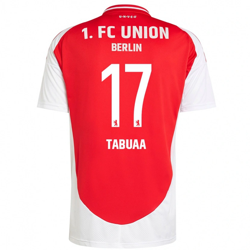 Danxen Heren Stephen Tabuaa #17 Rood Wit Thuisshirt Thuistenue 2024/25 T-Shirt