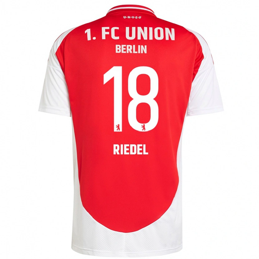 Danxen Heren Aaron Riedel #18 Rood Wit Thuisshirt Thuistenue 2024/25 T-Shirt