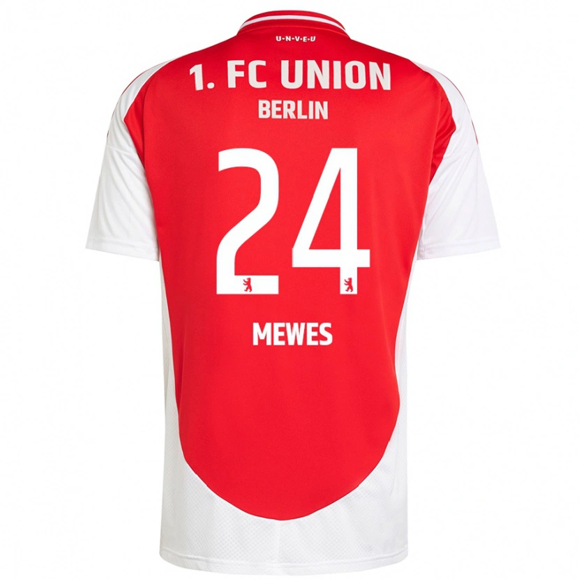 Danxen Heren Gennaro Mewes #24 Rood Wit Thuisshirt Thuistenue 2024/25 T-Shirt