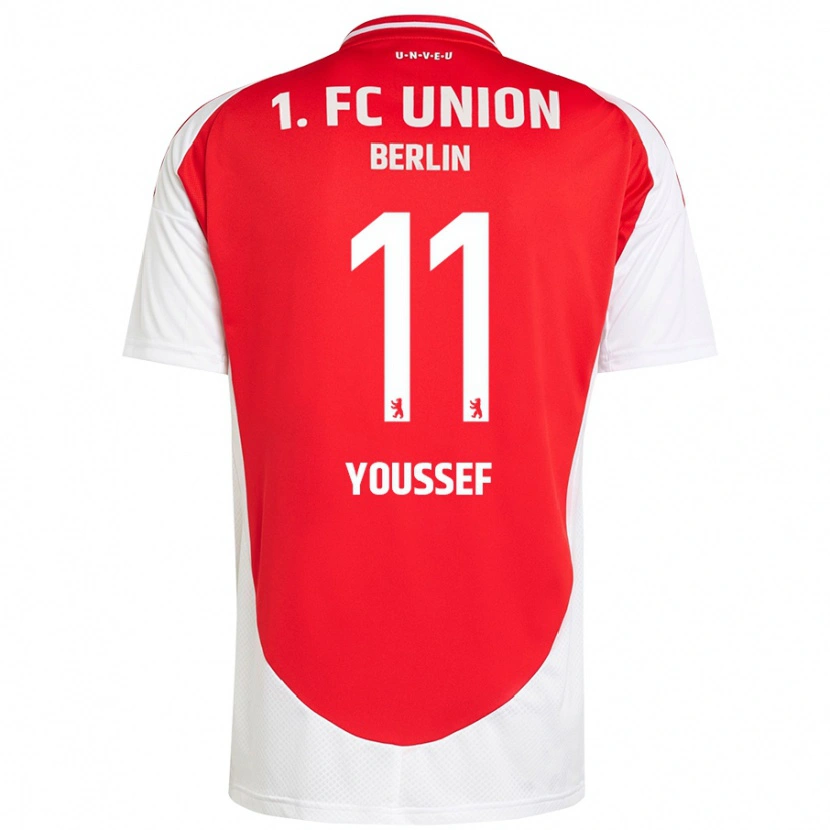 Danxen Heren Nour Youssef #11 Rood Wit Thuisshirt Thuistenue 2024/25 T-Shirt