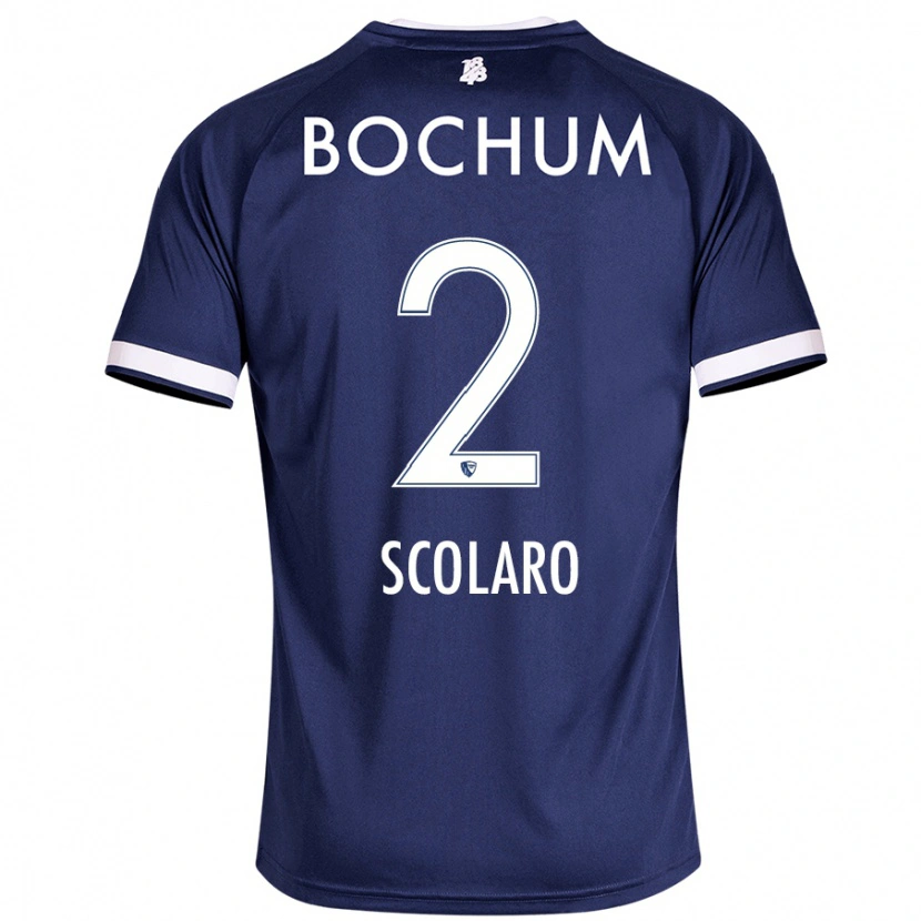 Danxen Heren Roberto Scolaro #2 Donkerblauw Thuisshirt Thuistenue 2024/25 T-Shirt