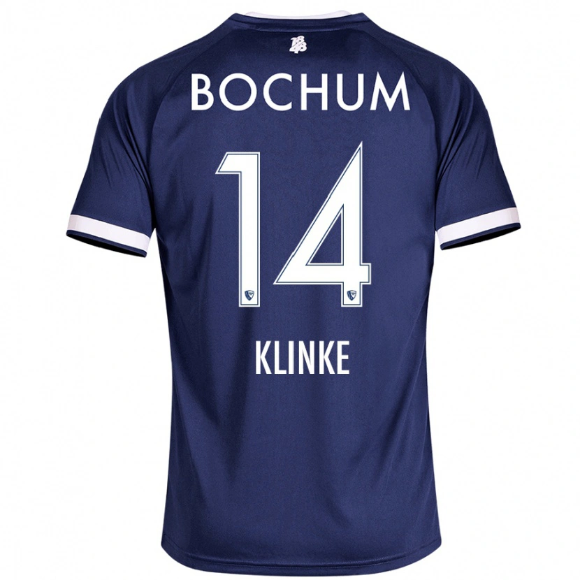 Danxen Heren Niklas Klinke #14 Donkerblauw Thuisshirt Thuistenue 2024/25 T-Shirt