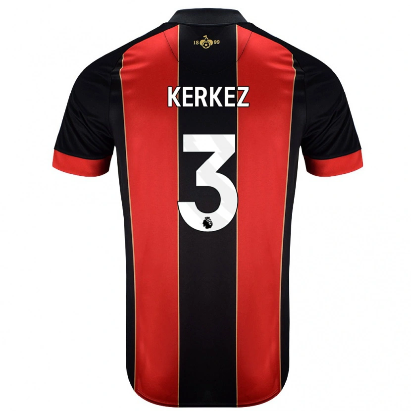 Danxen Heren Milos Kerkez #3 Rood Zwart Thuisshirt Thuistenue 2024/25 T-Shirt