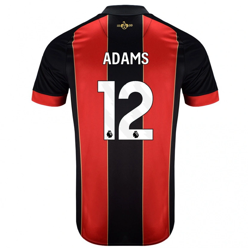 Danxen Heren Tyler Adams #12 Rood Zwart Thuisshirt Thuistenue 2024/25 T-Shirt