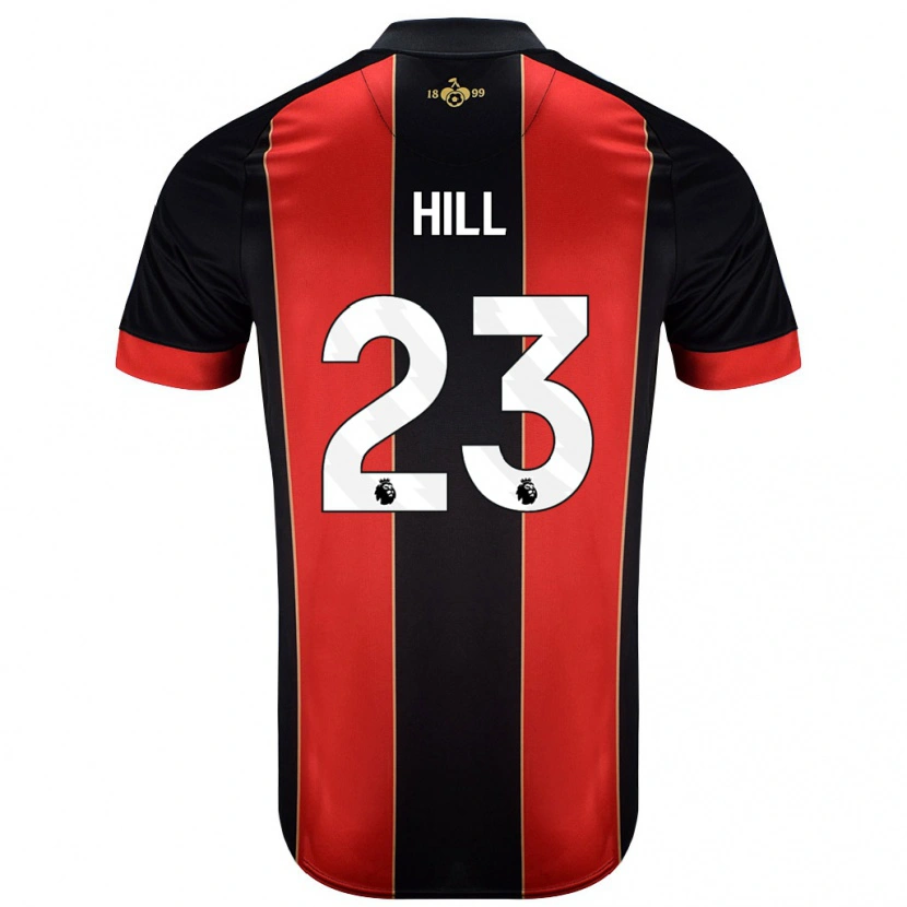 Danxen Heren James Hill #23 Rood Zwart Thuisshirt Thuistenue 2024/25 T-Shirt