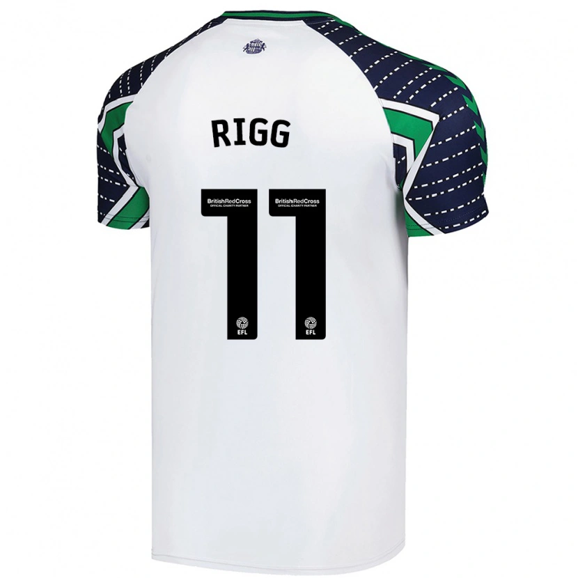 Danxen Heren Chris Rigg #11 Wit Uitshirt Uittenue 2024/25 T-Shirt