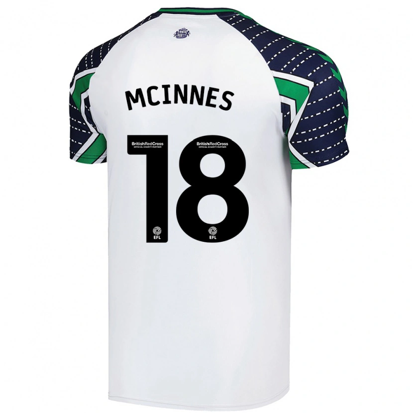 Danxen Heren Libbi Mcinnes #18 Wit Uitshirt Uittenue 2024/25 T-Shirt