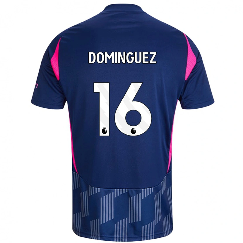 Danxen Heren Nicolás Domínguez #16 Koningsblauw Roze Uitshirt Uittenue 2024/25 T-Shirt