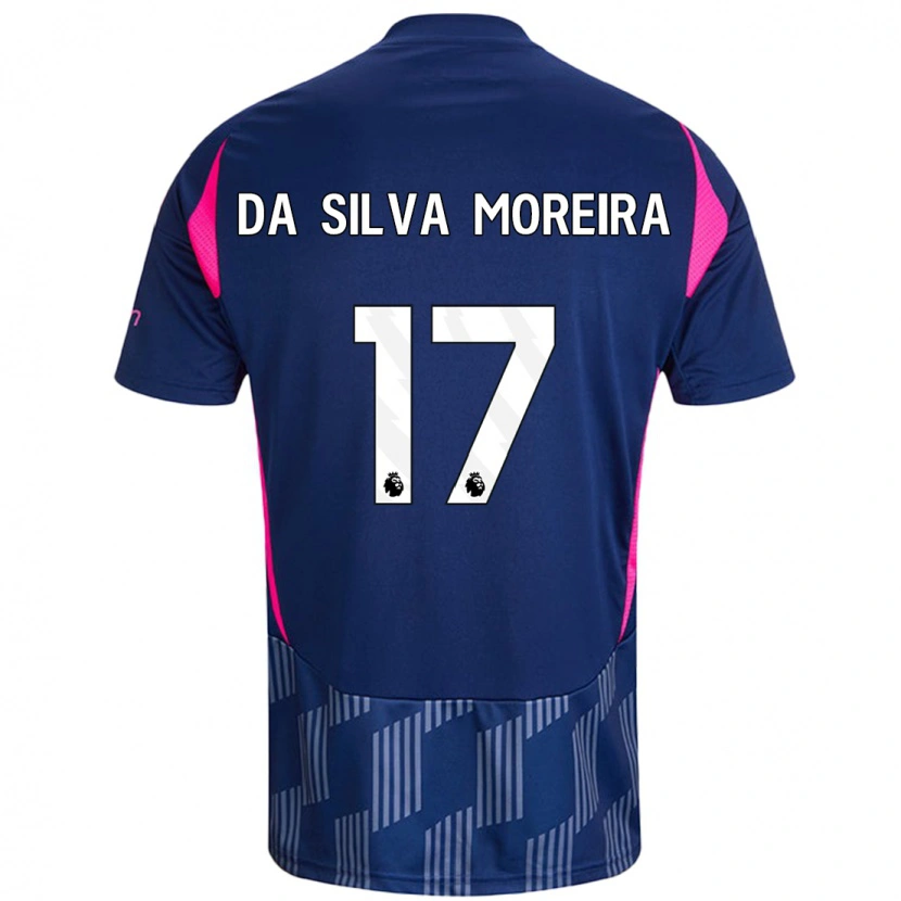 Danxen Heren Eric Da Silva Moreira #17 Koningsblauw Roze Uitshirt Uittenue 2024/25 T-Shirt