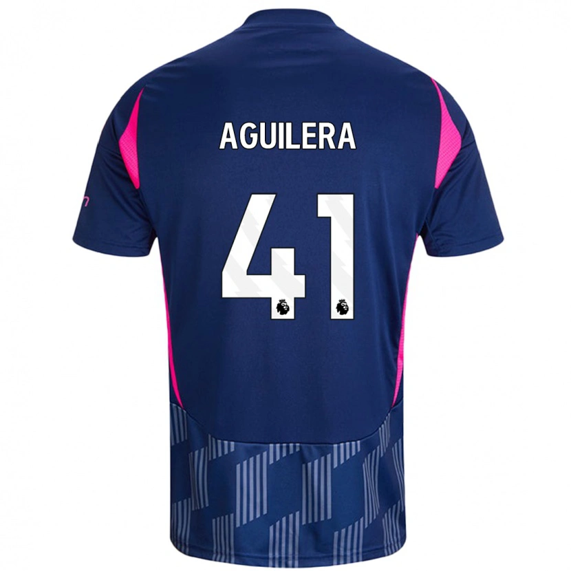 Danxen Heren Brandon Aguilera #41 Koningsblauw Roze Uitshirt Uittenue 2024/25 T-Shirt