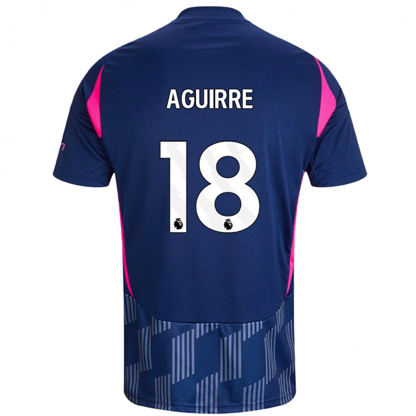 Danxen Heren Aja Aguirre #18 Koningsblauw Roze Uitshirt Uittenue 2024/25 T-Shirt