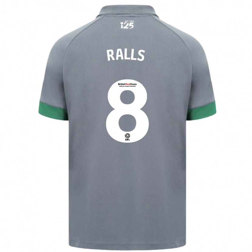 Danxen Heren Joe Ralls #8 Donkergrijs Uitshirt Uittenue 2024/25 T-Shirt