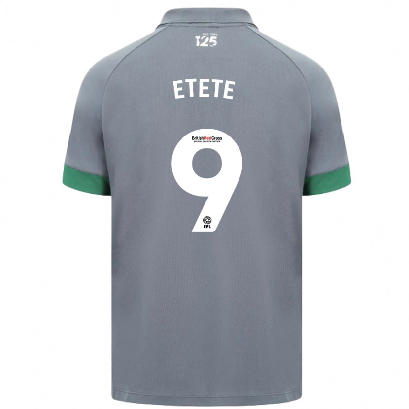 Danxen Heren Kion Etete #9 Donkergrijs Uitshirt Uittenue 2024/25 T-Shirt