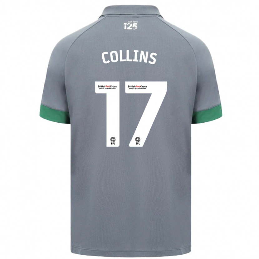 Danxen Heren Jamilu Collins #17 Donkergrijs Uitshirt Uittenue 2024/25 T-Shirt