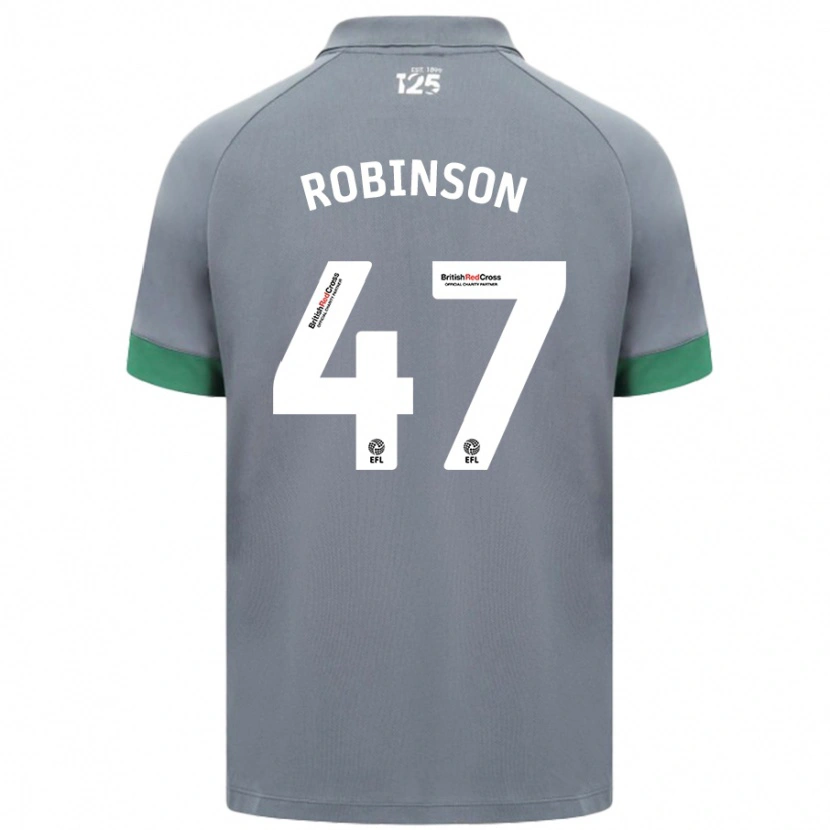 Danxen Heren Callum Robinson #47 Donkergrijs Uitshirt Uittenue 2024/25 T-Shirt