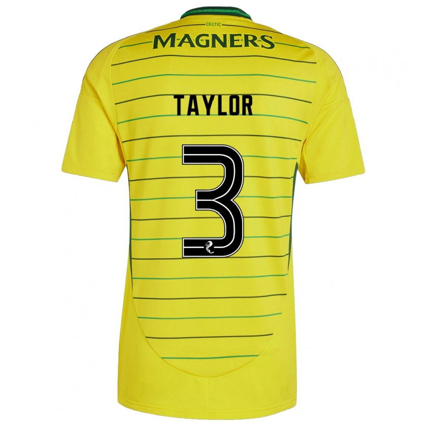 Danxen Heren Greg Taylor #3 Geel Uitshirt Uittenue 2024/25 T-Shirt