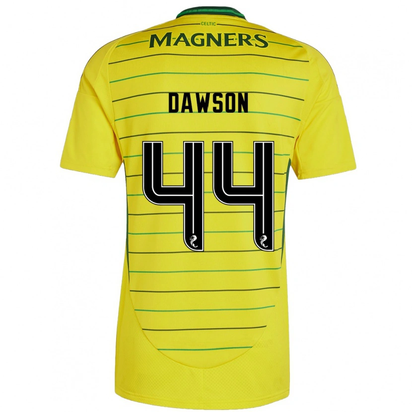 Danxen Heren Joey Dawson #44 Geel Uitshirt Uittenue 2024/25 T-Shirt