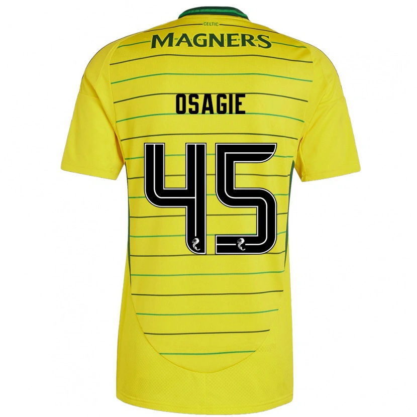 Danxen Heren Justin Osagie #45 Geel Uitshirt Uittenue 2024/25 T-Shirt