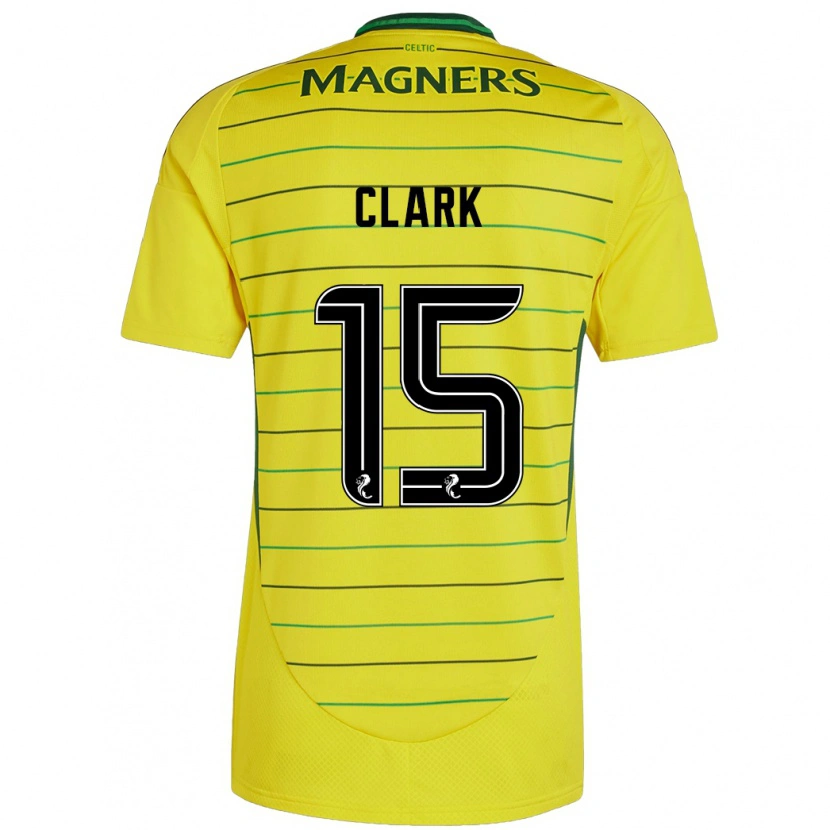 Danxen Heren Kelly Clark #15 Geel Uitshirt Uittenue 2024/25 T-Shirt