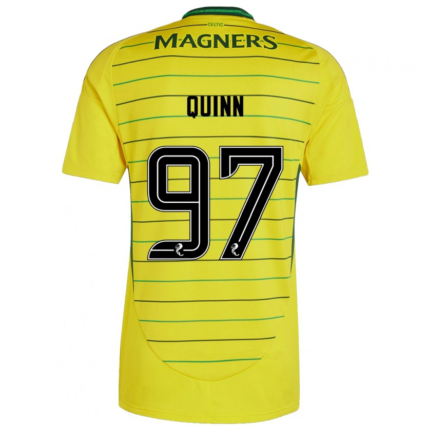 Danxen Heren Ben Quinn #97 Geel Uitshirt Uittenue 2024/25 T-Shirt