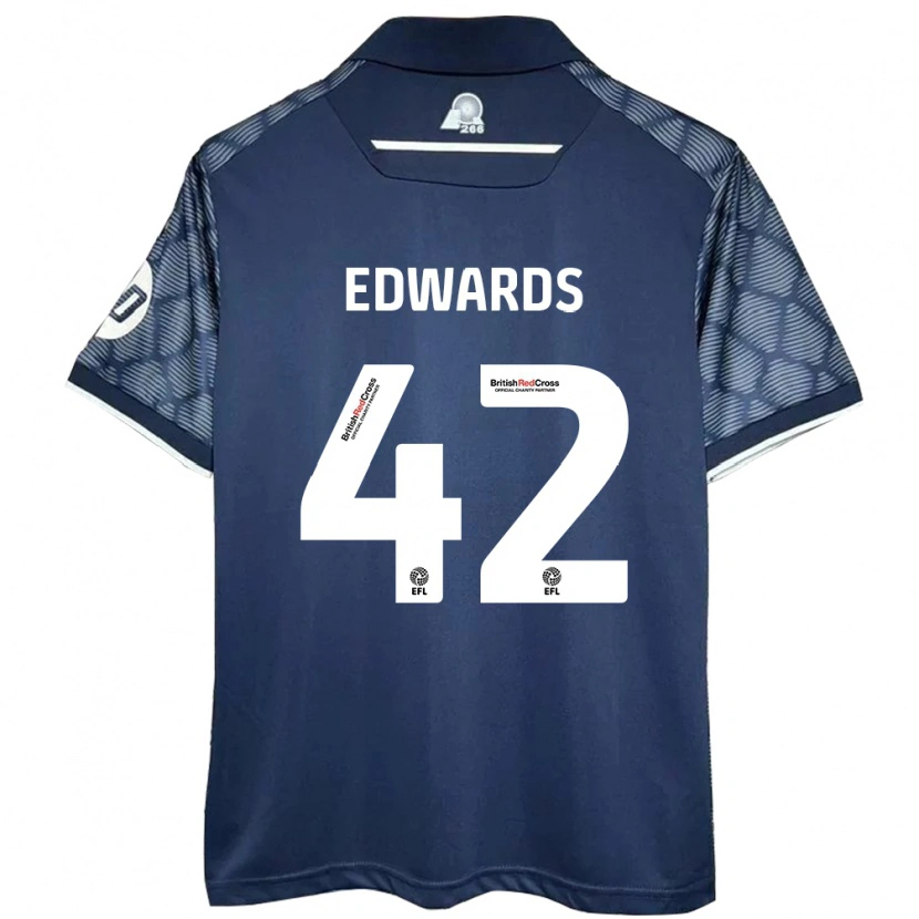 Danxen Heren Callum Edwards #42 Zwart Uitshirt Uittenue 2024/25 T-Shirt