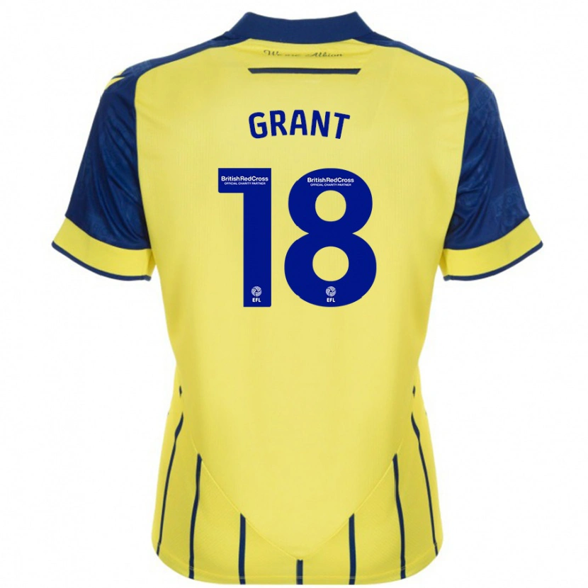 Danxen Heren Karlan Grant #18 Geel Blauw Uitshirt Uittenue 2024/25 T-Shirt